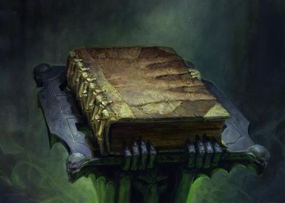 spell tome bound in leather